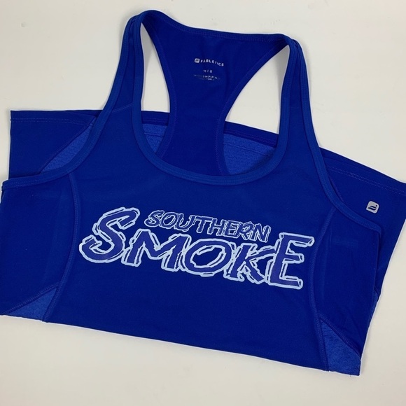 Fabletics Vibrant Blue & White Southern Smoke Tank - Picture 5 of 9